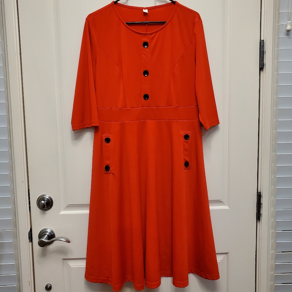 Women's midi Red Dress